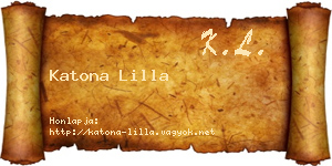 Katona Lilla névjegykártya