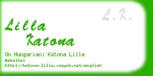 lilla katona business card